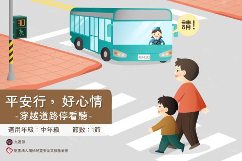 中年級-平安行，好心情-穿越道路停看聽