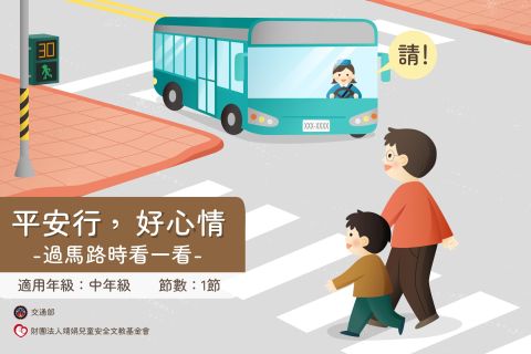 中年級-平安行，好心情-過馬路時看一看